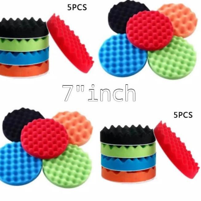 Busa Poles Mobil 7"inch 5 pcs / Sponge Waxing / Aksesoris Poles Body 