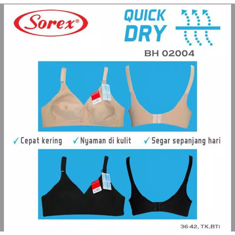 SOREX Bra QUICK DRY BIG CUP 02004 Busa Tipis Tanpa Kawat Setara Cup C-D