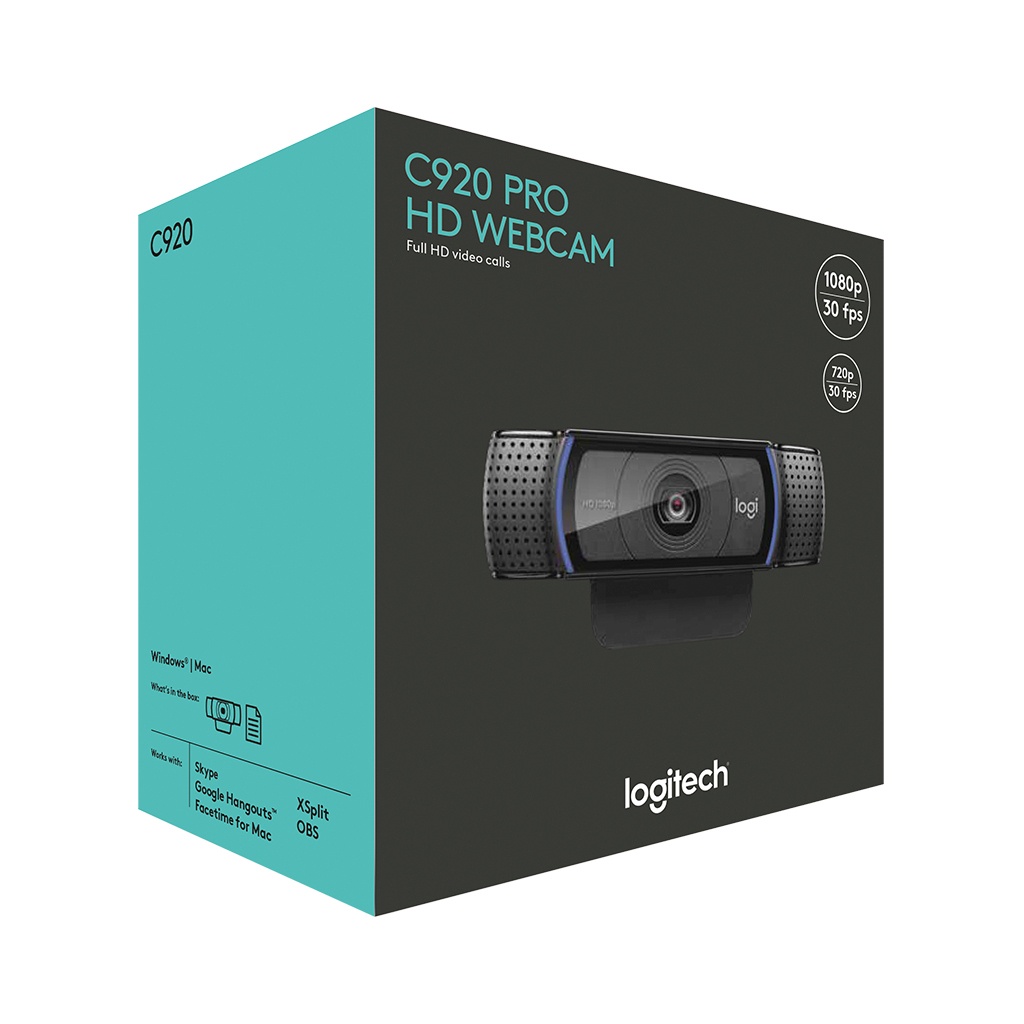 Logitech C920 Webcam PRO Full HD 1080p Autofocus, Noise-Cancelling