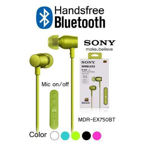 Headset Wireless Sony MDR EX750   Sporty Bluetooth
