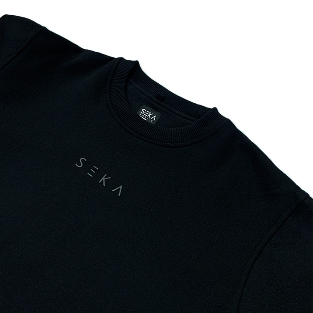 Seka Basics - Sweater Crewneck Logo Black