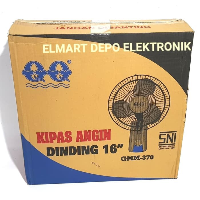 QQ wall fan 16 inch GMM 370 kipas angin dinding tembok 16&quot; murah SNI