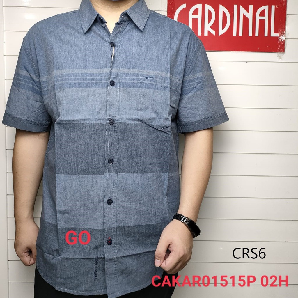 gos CRS CARDINAL KEMEJA REGULAR Hem Pria Pendek Baju Cowok Pakaian Pria