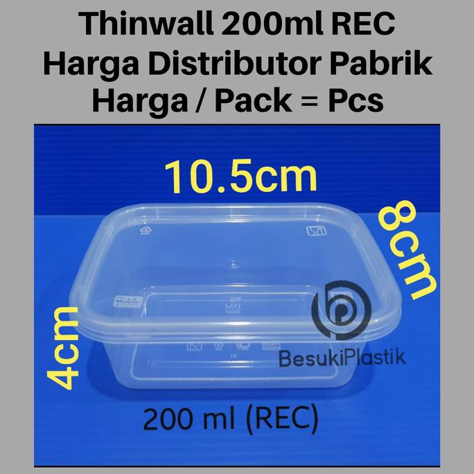 THINWALL 200ML REC / BOX THINWALL 200ML / KOTAK THINWALL 200ML