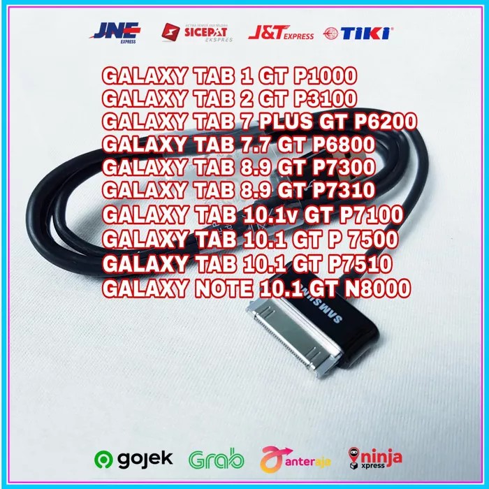 Kabel Data Samsung Galaxy Tab Note 10.1 GT N8000 ORIGINAL 100% 2A Hitam