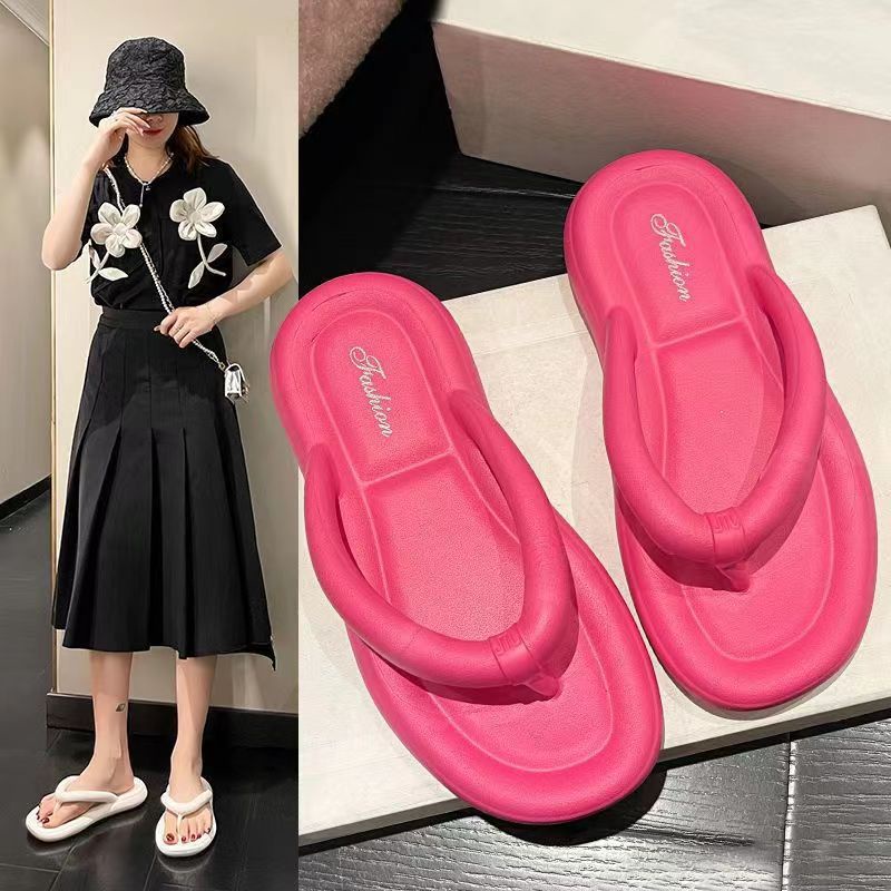 Sandal Jepit Eva Polos - PVC Sandal Jepit Wanita Import Bangkok Bahan Jelly Lentur Empuk Motif Polos Sol Rubber Anti Slip Sendal Slippers Super Soft 8001