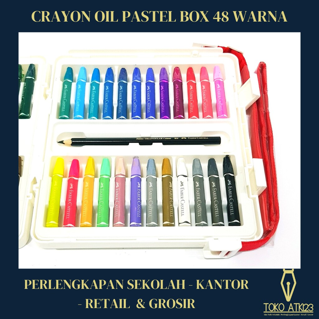 Crayon Oil Pastel / Krayon Minyak Merk Faber Castell Box 48 Warna
