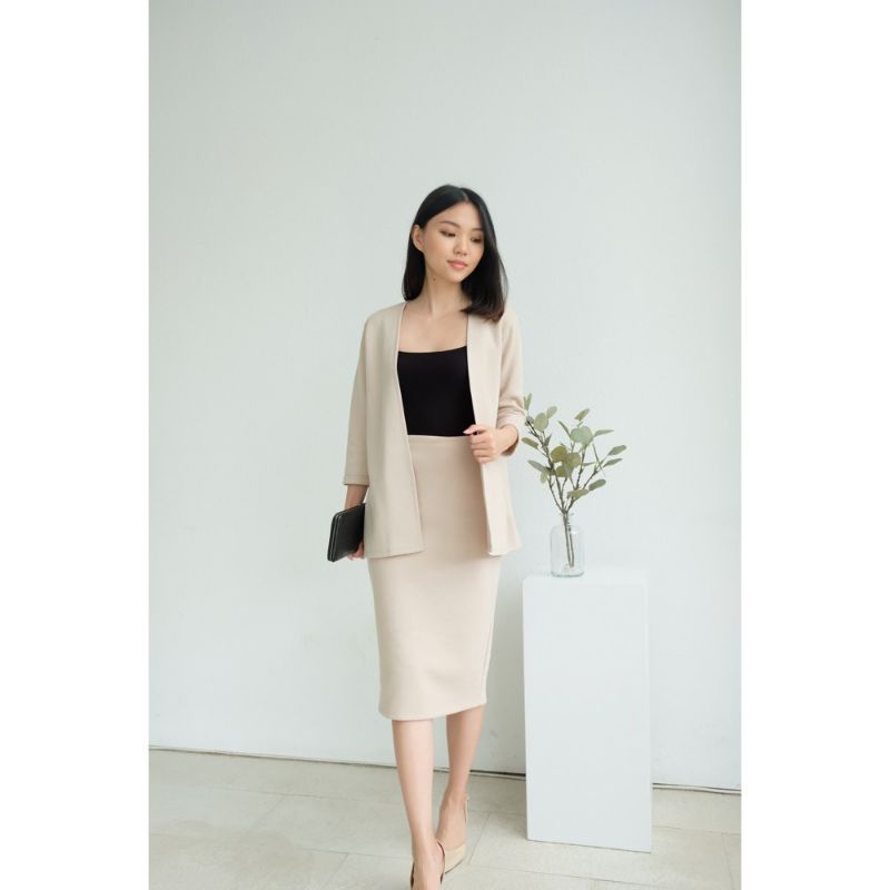 Midi Skirt Office span lost ban Korean Style