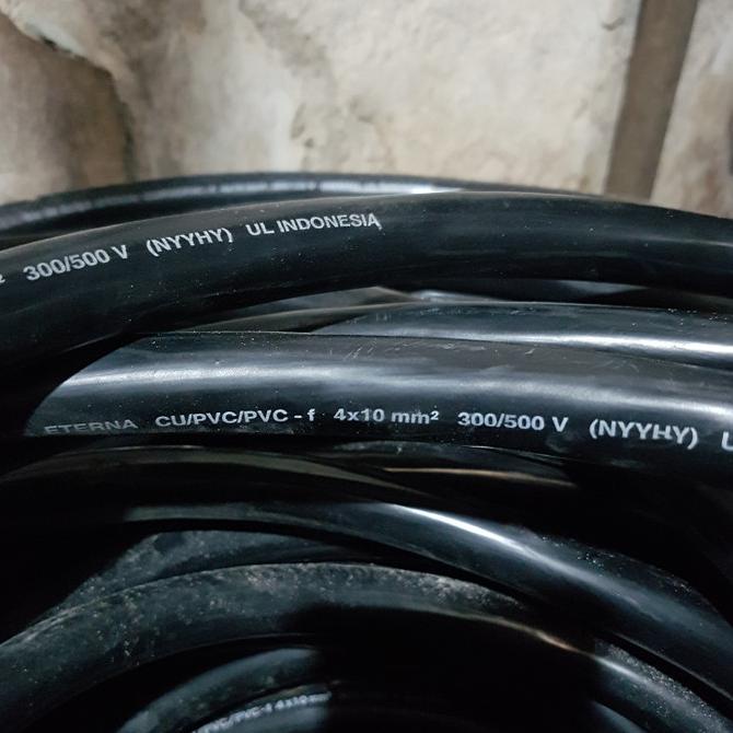 Eterna Kabel Listrik Hitam Serabut NYYHY 4 X 10 / 4X10 MM ( Ecer )