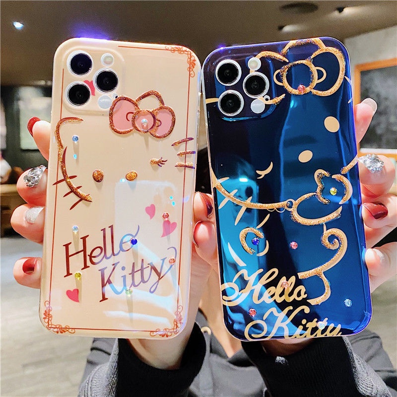 Cat Casing Iphone 12 13 7 8plus 11 Pro Max Se X Xs Xr Xsmax Hiasan Berlian Imitasi