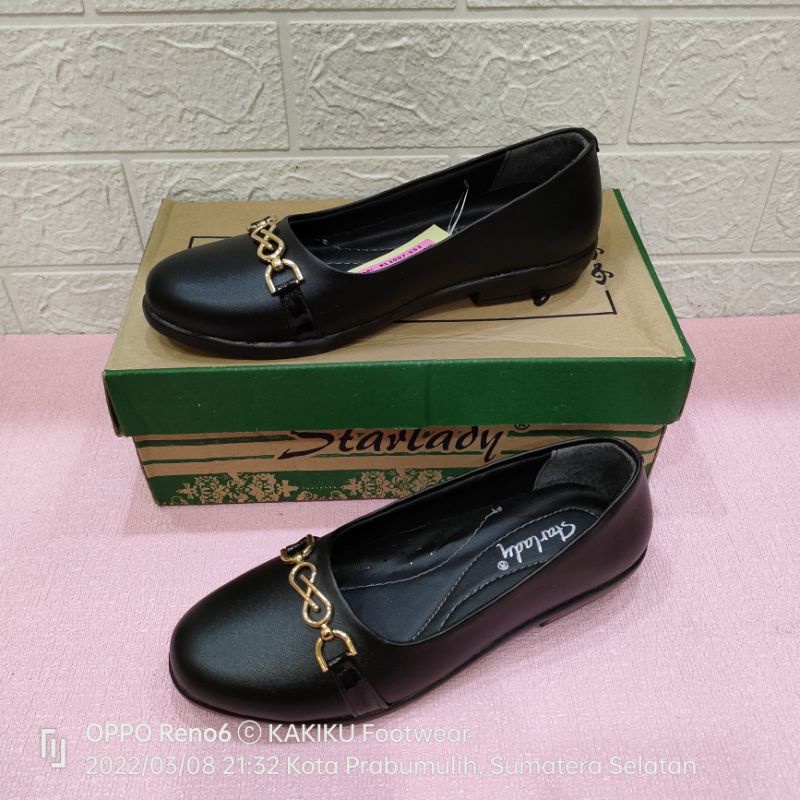 [Original] STARLADY Sepatu Pantofel/Sepatu Kantor Wanita Garvita Hitam