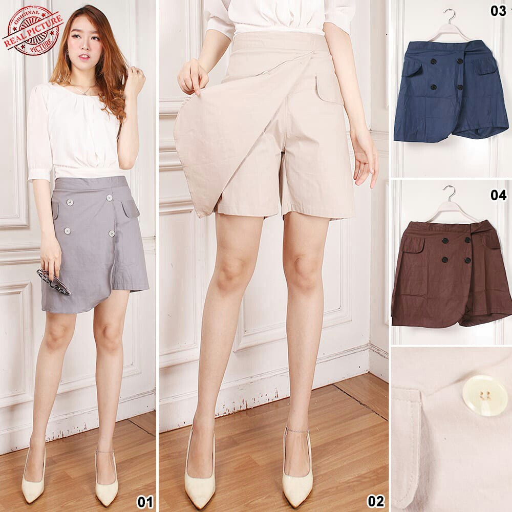 SB Collection Celana Pendek Popi Hotpants Rok Casual Jumbo Wanita