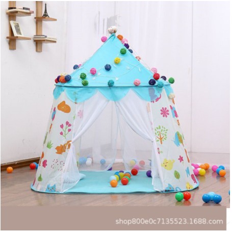 Tenda Anak Model House 2 Pintu Tenda Bermain Princess Castle Tenda Bentuk Istana RS33