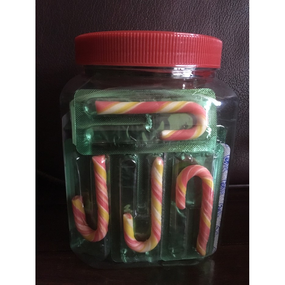 

permen tongkat pelangi permen tongkat candy canes merk pusan isi 50