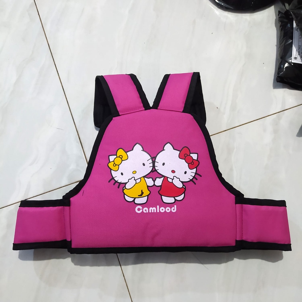 SABUK PENGAMAN BONCENGAN MOTOR ANAK MODEL MINI SABLON DORAEMON