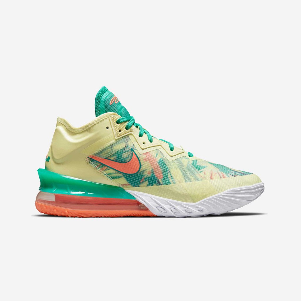 Nike Lebron 18 Low Summer Refresh White Lime Bright Mango New Green Original