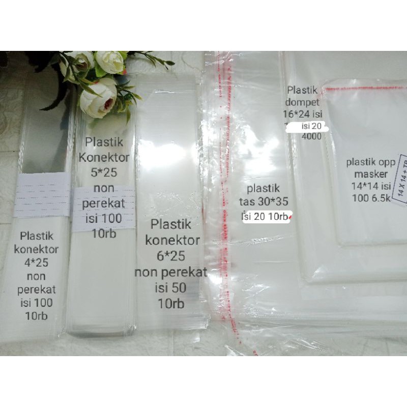 Plastik kemas konektor,masker,dompet dan tas