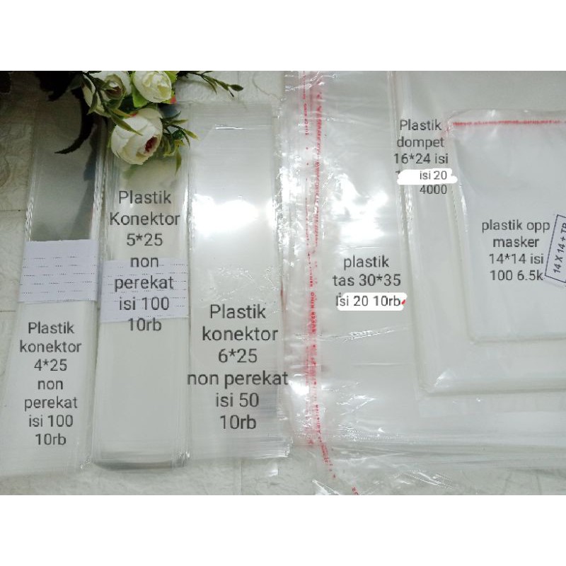 Plastik kemas konektor,masker,dompet dan tas