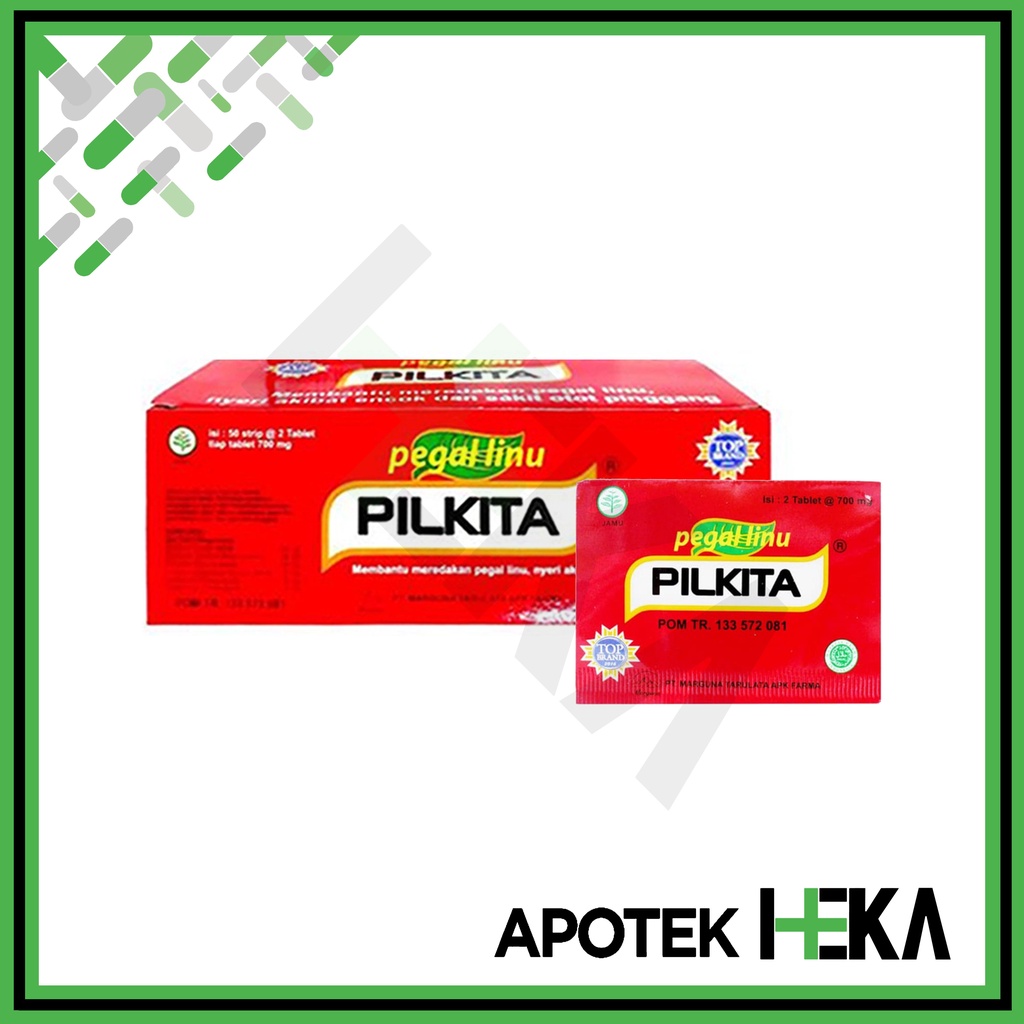 Pilkita Tablet Herbal Pegal Linu - Meredakan Nyeri Encok Box isi 50x2 (SEMARANG)