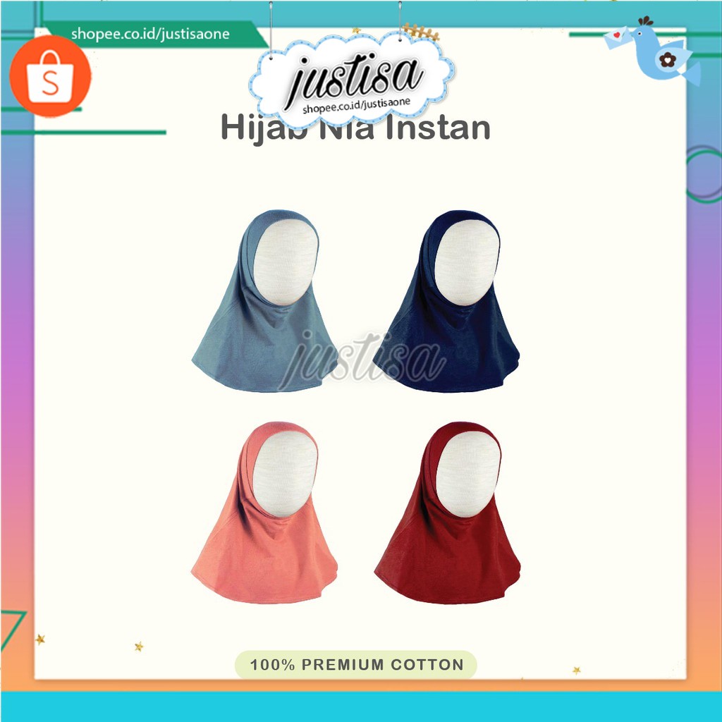 Promo !! SALE!!! HIJAB BAYI INSTANT POLOS NIA-JILBAB BAYI MURAH