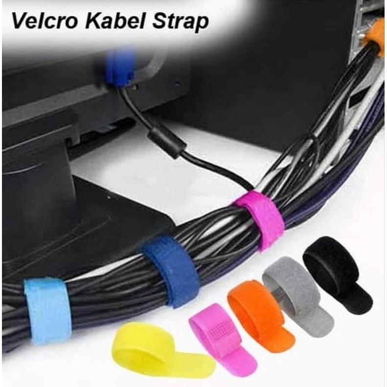 Penjepit Kabel Organizer Velcro Strap Binder Cable Pengikat