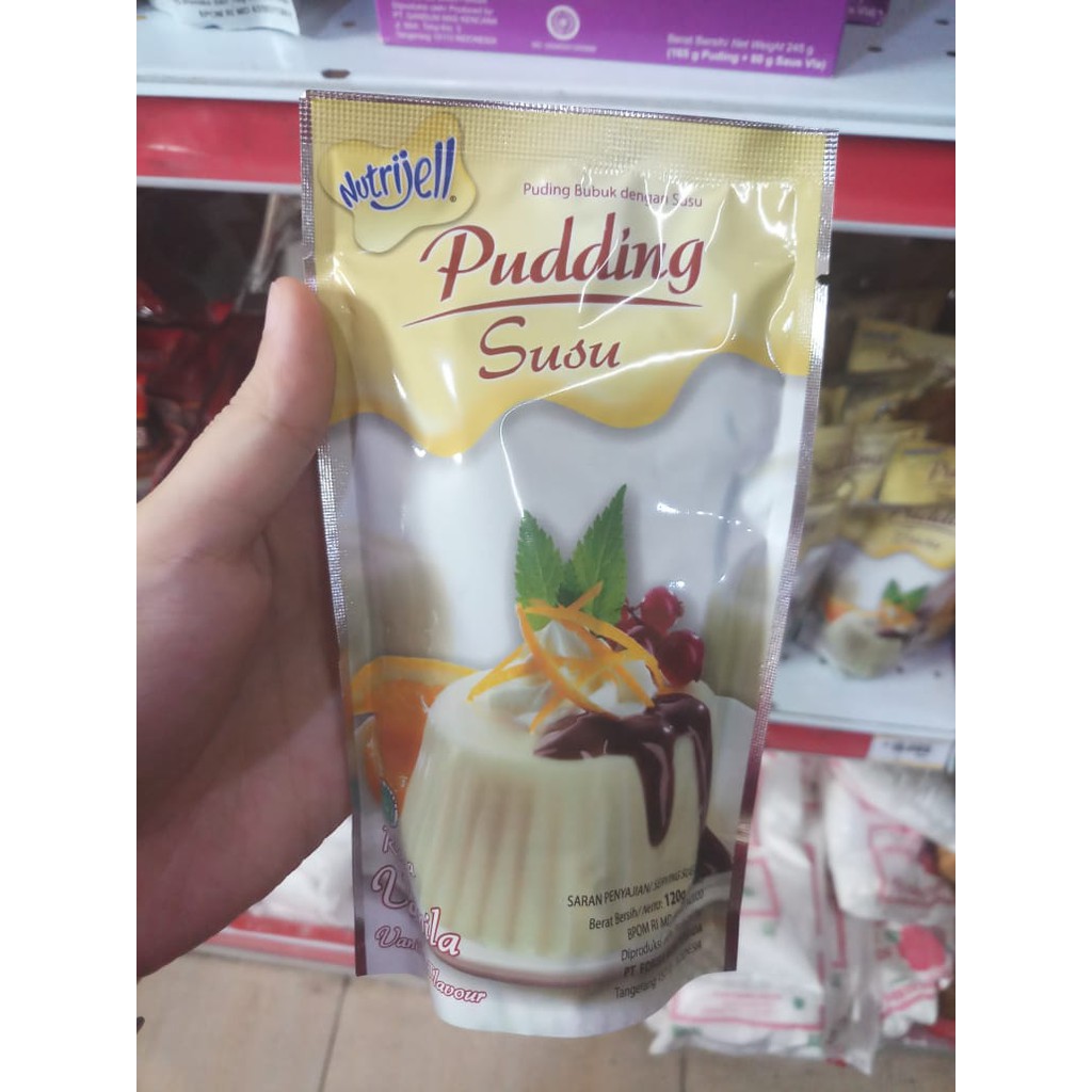 PUDDING SUSU COKLAT STRAWBERRY VANILLA CAPPUCINO MANGGA NUTRIJELL 145 GR / MILKY PUDING NUTRIJEL CHOCOLATE