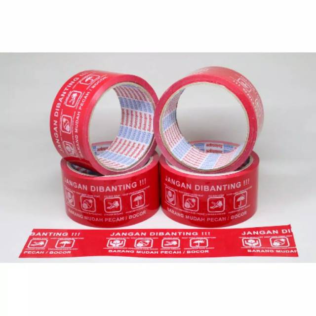 

LAKBAN/SELOTIP FRAGILE, JANGAN DIBANTING WARNA MERAH