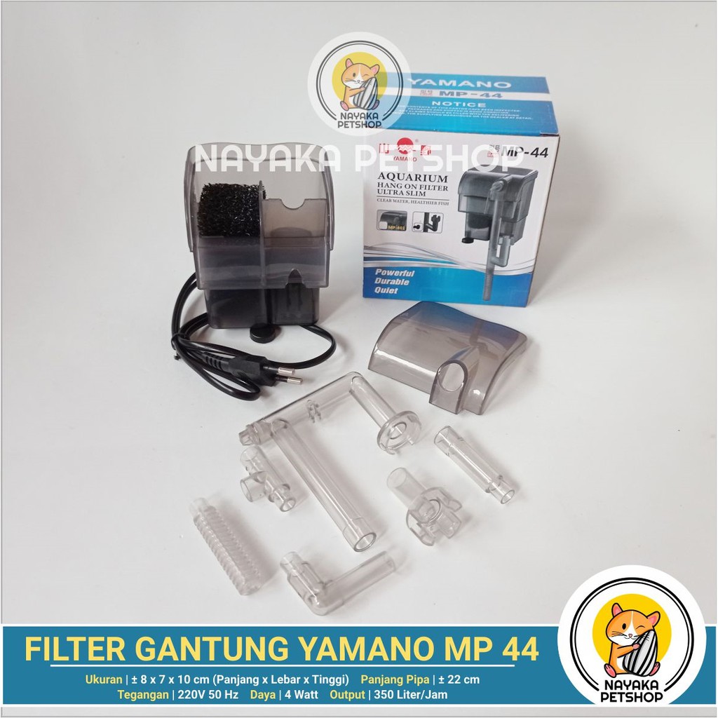 Yamano MP 44 Filter Gantung Aquarium Filter Hanging Hang On Saringan Air Aquascape Mini