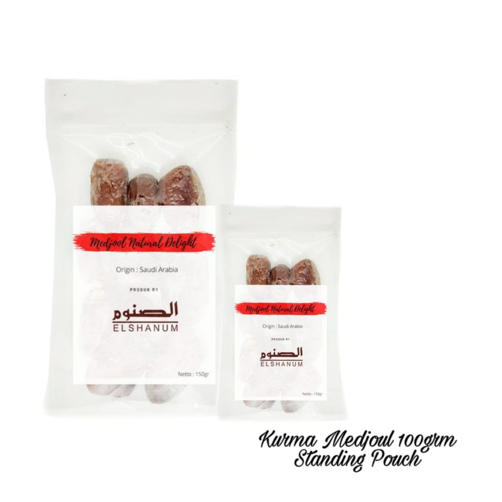 

KURMA MEDJOOL ELSHANUM 150gr STANDING POUCH / KURMA MEDJOOL / MEDJOOL NATURAL / ELSHANUM