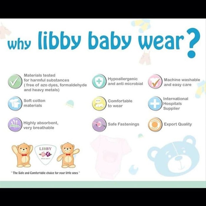 Popok Bayi Tali Premium Kaos Katun LIBBY Warna 3 pcs