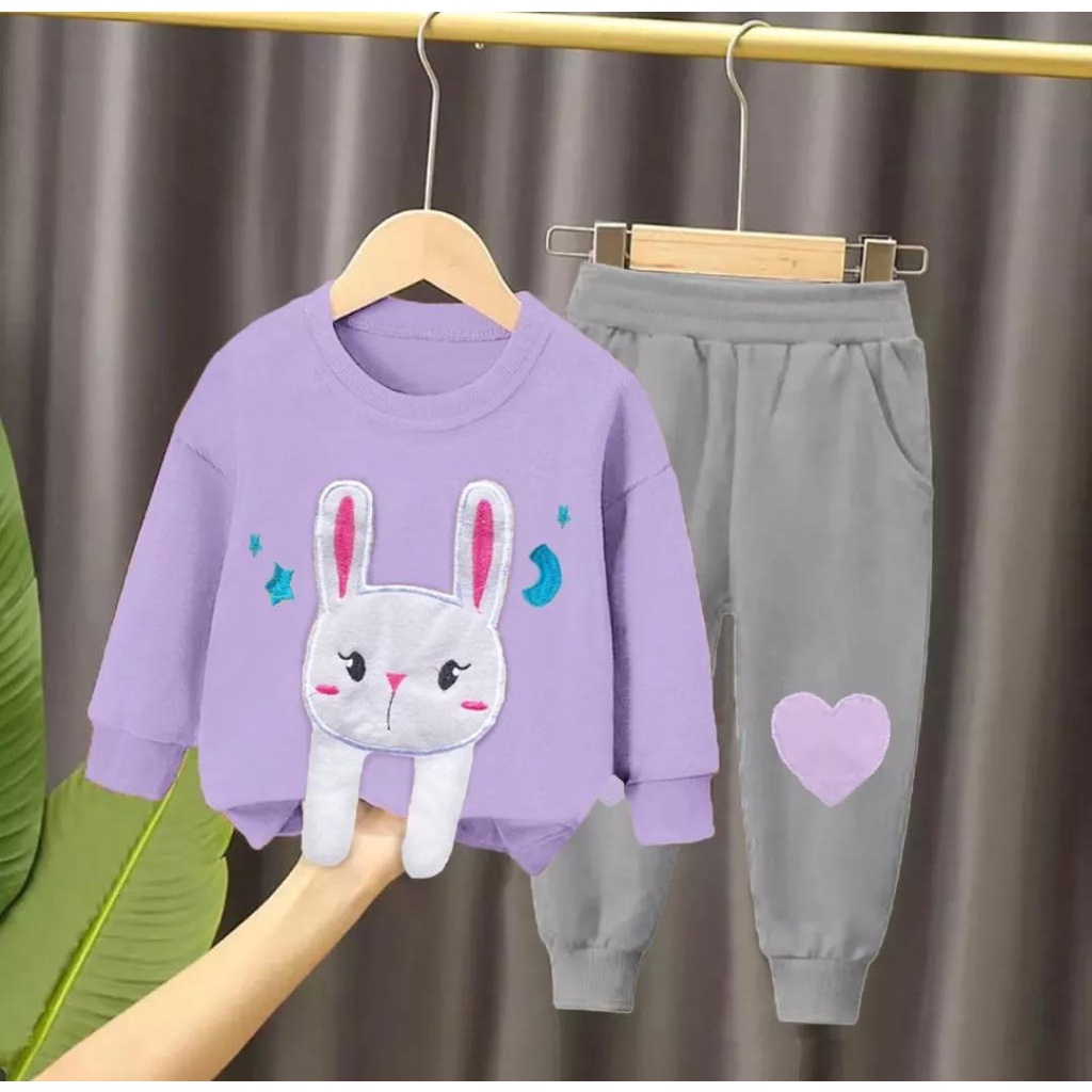 SWEATER ANAK TERBARU/SETELAN SWEATER RABBIT 1-5 TAHUN