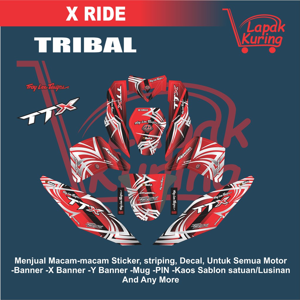 DECAL STICKER MOTOR YAMAHA X RIDE TRIBAL