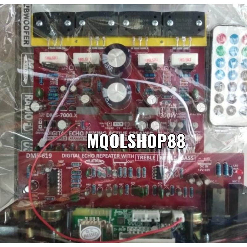 KIT TONE CONTROL SPEAKER AKTIF STEREO + POWER + MP3 + SUBWOOFER DMS-7000.X DMS7000 DMS 7000 FULL MIX