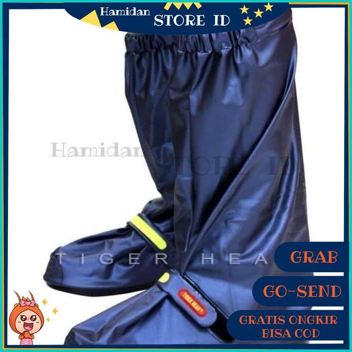 Cover sepatu metro tiger head cover sepatu bahan karet tebal anti slip CUCI GUDANG