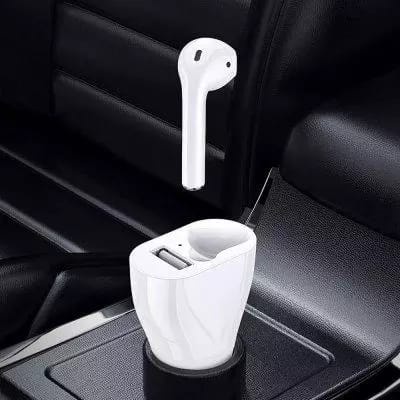 Car Charger &amp; Earphone Bluetooth Wireless 2in1 Vehicle