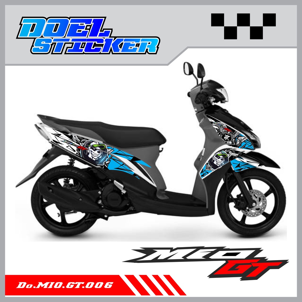 STICKER STRIPING MIO GT - STICKER STRIPING LIST VARIASI HOLOGRAM , CROME MIO GT DOEL 006