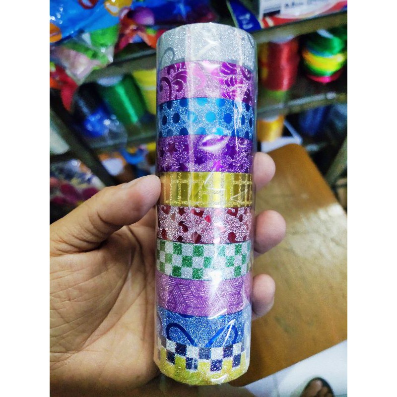 

Solatip / Solasi /Isolasi Gliter fancy Warna Warni (1 slop)