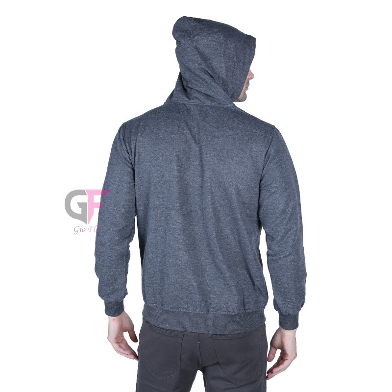 GIOFLO Outerwear Sweater Fleece Pria Abu Muda / SWE 986