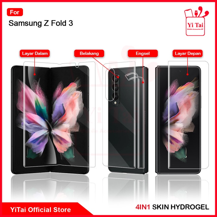 YI TAI - Skin Hydrogel Depan Belakang Dalam Samsung Z Fold 3 5G