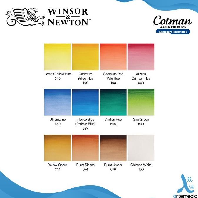 

Cat Air Winsor & Newton Cotman 12 Half Pan Sketchers Pocket Watercolor