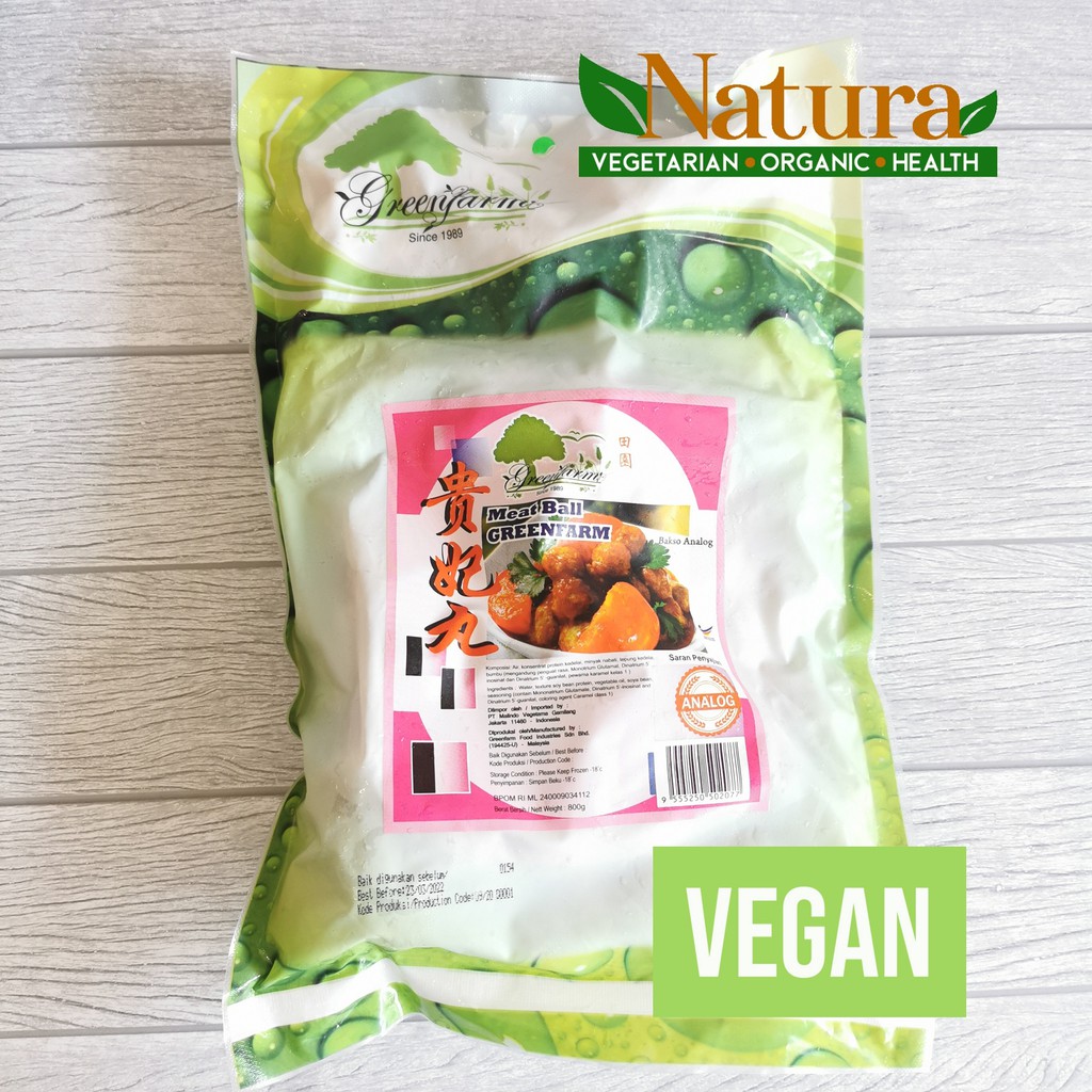 

Greenfarm Meatball Bakso Daging 800gr BEKU Vegetarian Vegan