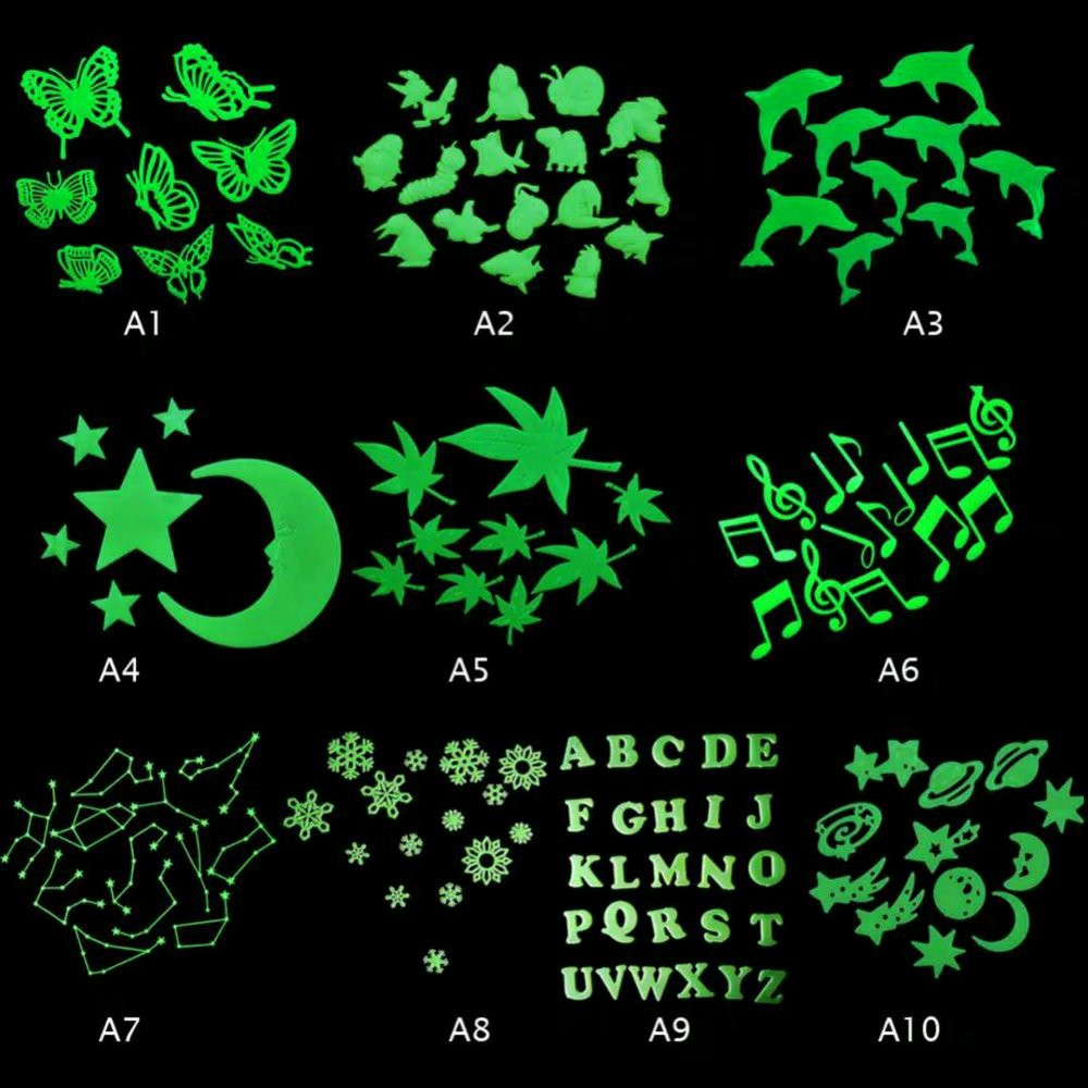 

Stiker Fosfor Sticker Fluorescent Glow In The Dark Style Star Bintang Meteor Unik Mainan Anak