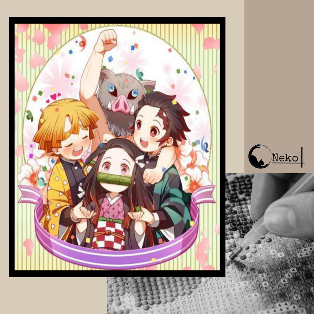 

⭐Oneko⭐ Diamond 3D 5D Painting {30x30cm} Anime Demon Slayer / Kimetsu No Yaiba
