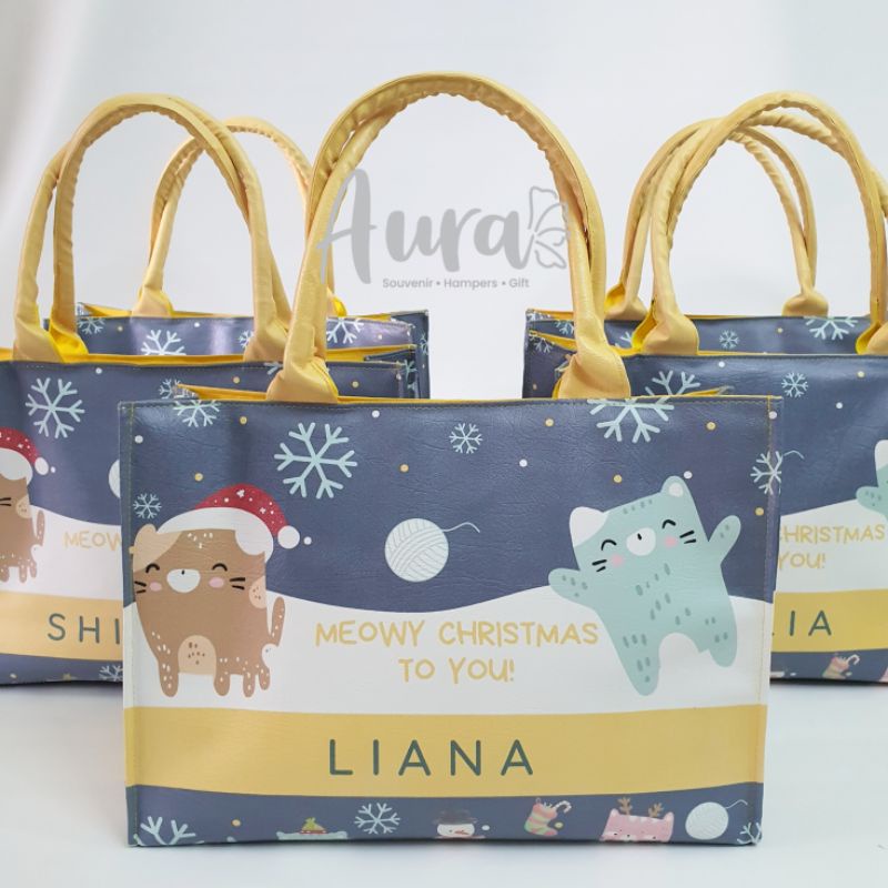 

CHRISTMAS BAG HAMPERS NATAL TAS CUSTOM TAS NAMA KADO HADIAH