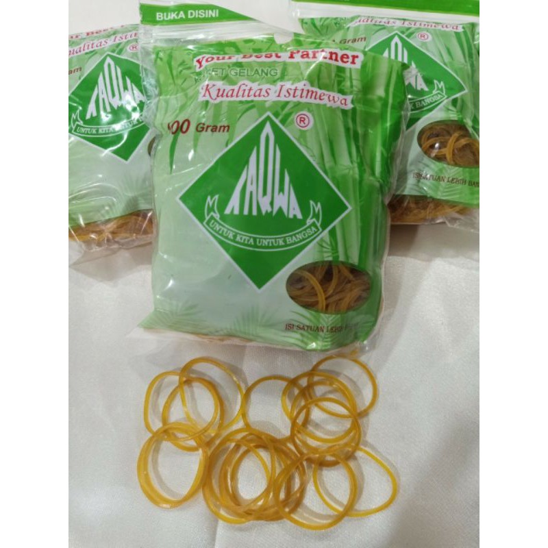 Karet Gelang Kuning / Karet Gelang Merah / Karet Gelang Murah / Karet Gelang 100gram