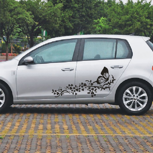 Stiker Mobil Kupu Kupu Bunga Mobil Calya agya navara honds brio honda jaz dll stiker tribal