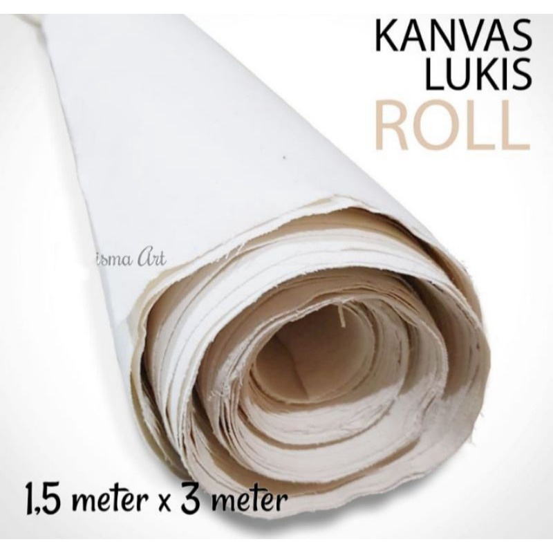 

Kain Kanvas Lukis Roll Korean Quality 1,5x3 m || Kualitas No.1