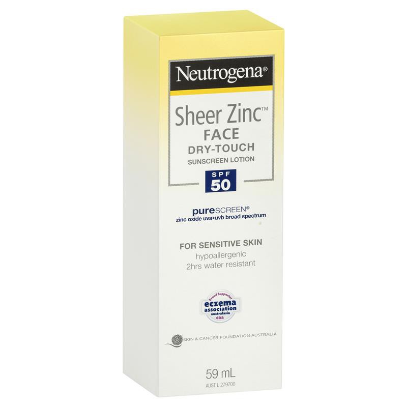 neutrogena zinc oxide sunscreen ingredients