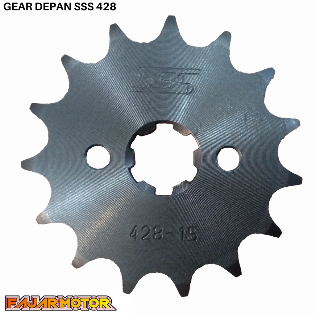 SSS GEAR GER DEPAN 428 JUPITER VIXION R15 MEGAPRO GL CB150R SUPRA SATRIA FU SMASH SHOGUN GIR FRONT SPROCKET