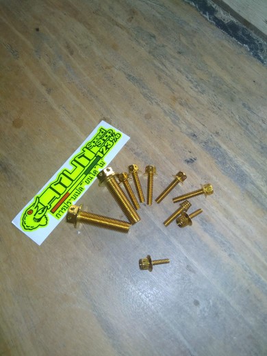 Baut Probolt Gold Flower 5x25 Drat 8 Panjang 2,5cm